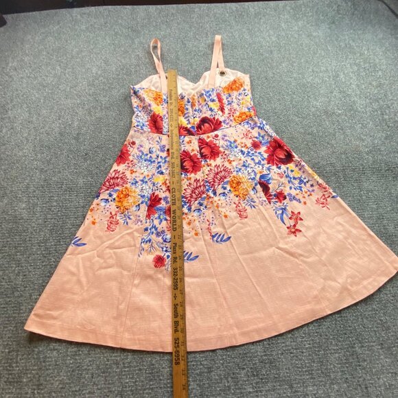 Guess Los Angeles Dress Womens 10 Pink Floral Print Cottagecore Fairy Sweetheart - Picture 10 of 13